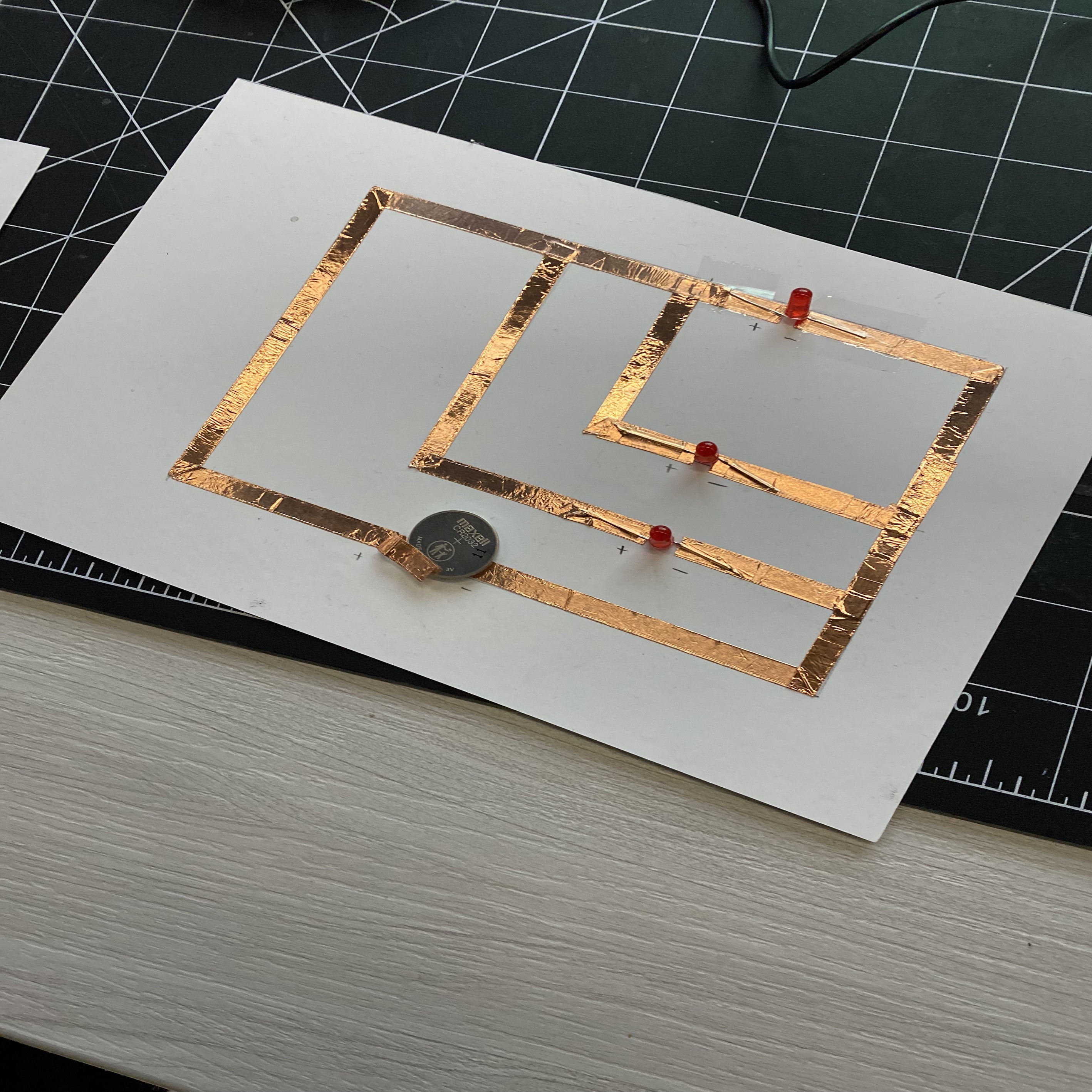 Study the circuit of three LED lights