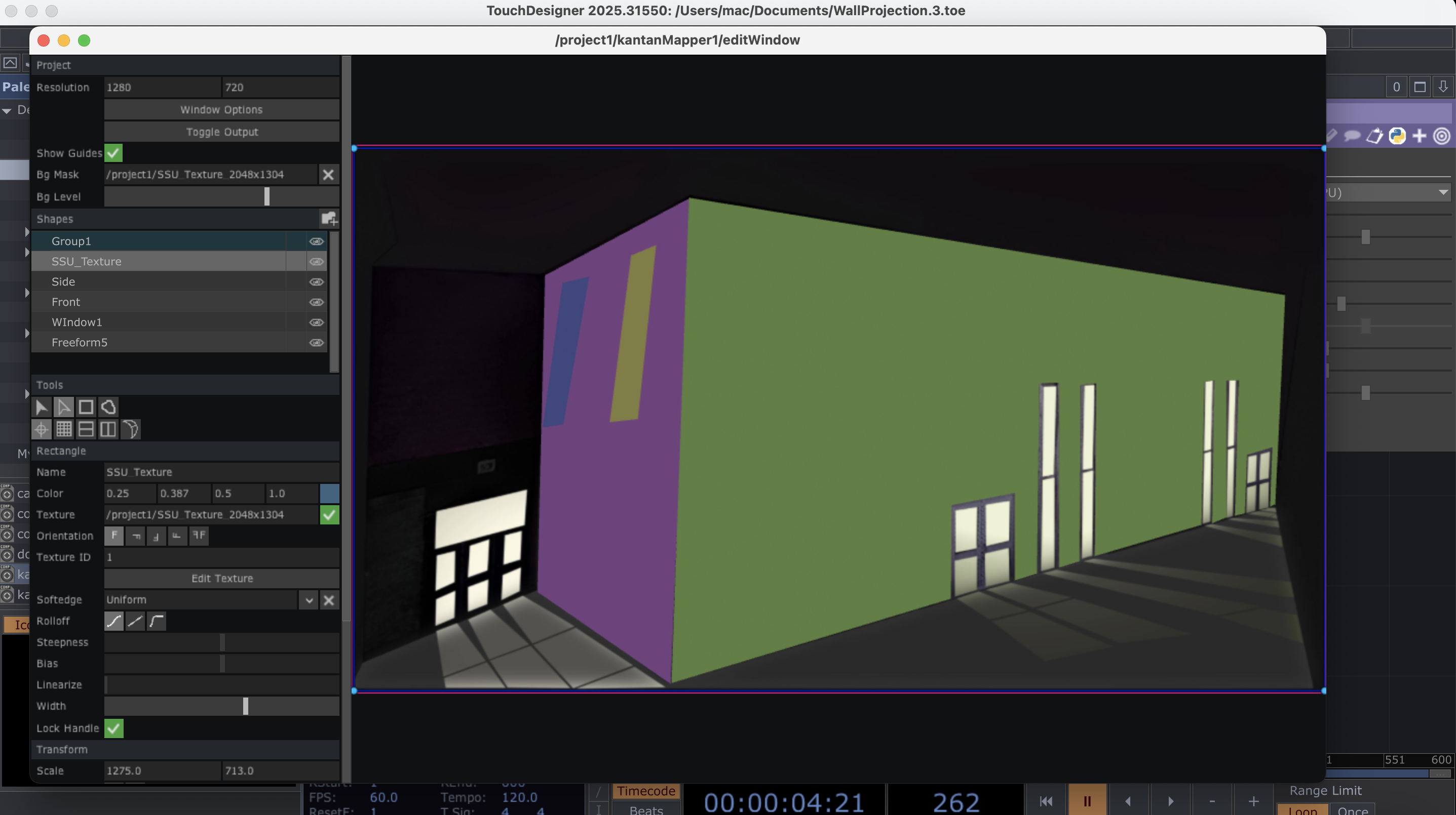 Touch Designer walls and windows