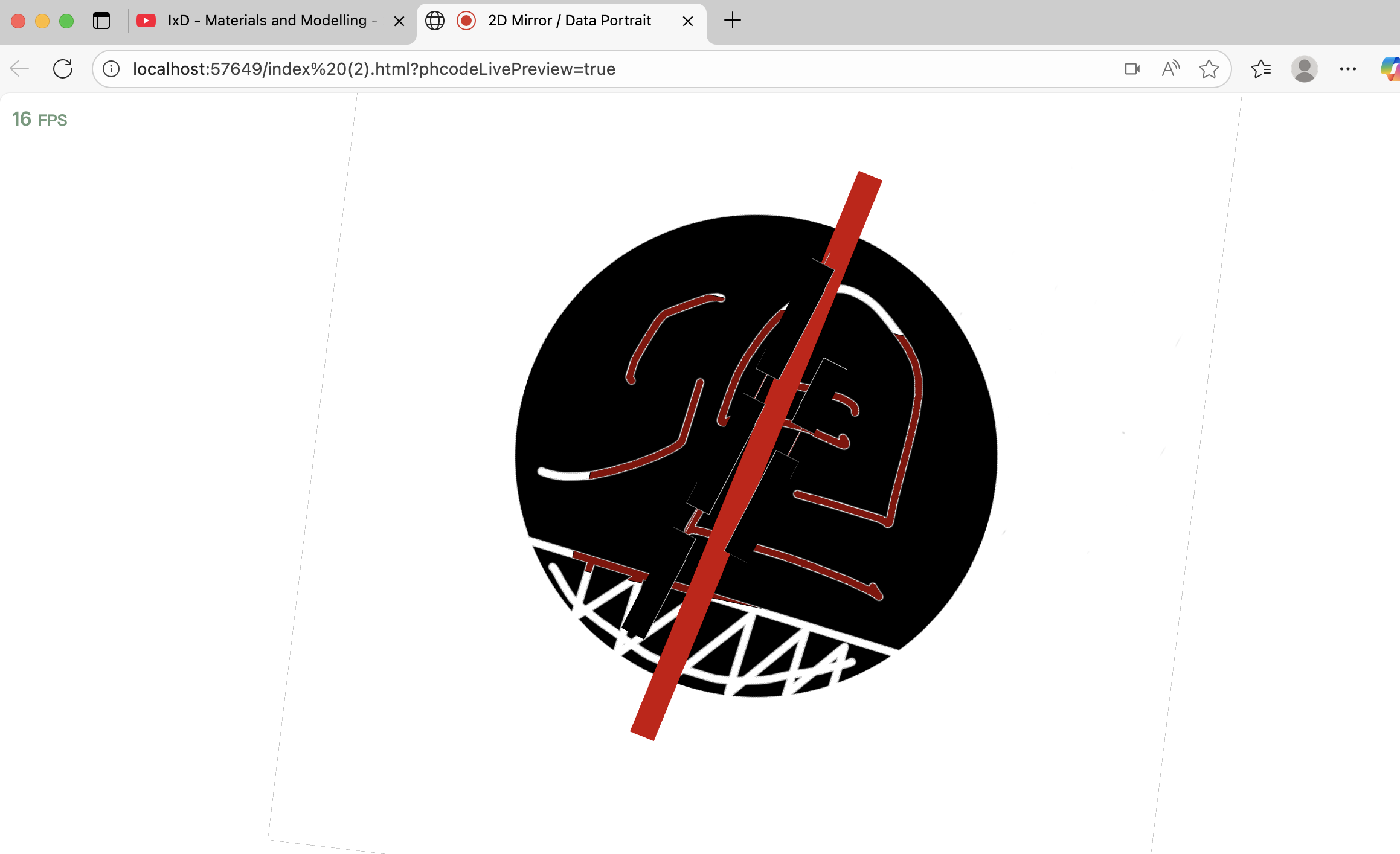 First try to attempte to integrate face tracking with my second icon interaction technology on the website.